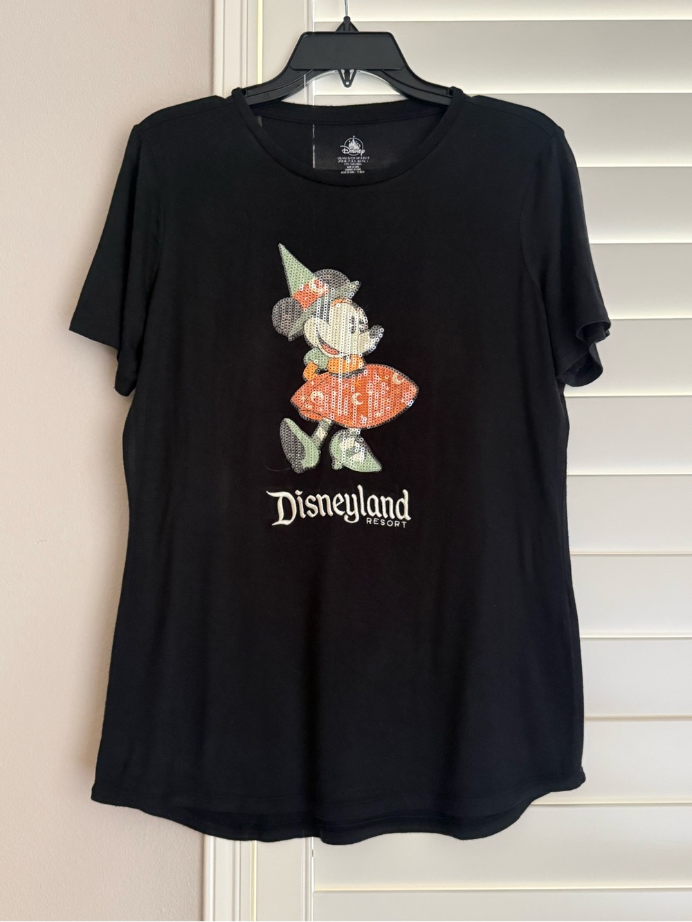 Disneyland Black Minnie Mouse Sequin Tee